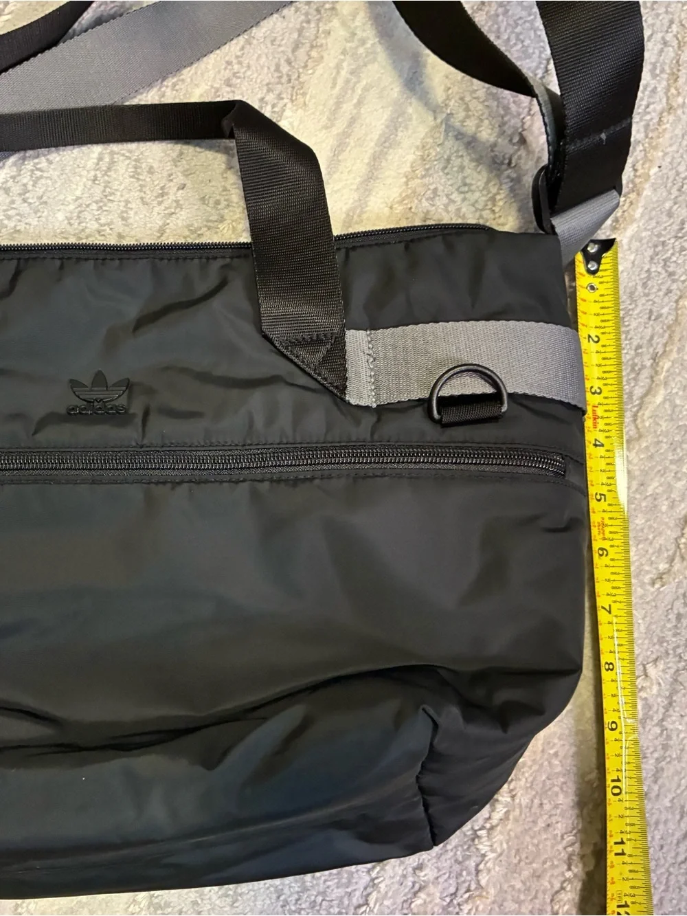 Adidas Originals Puffer Shopper Black Tote Bag. Minimalist. Clean Interior